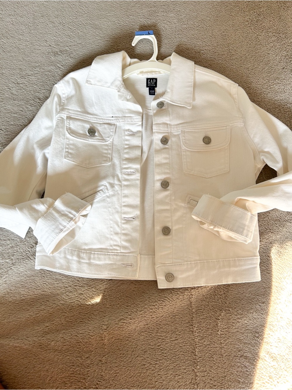 GAP Off-White Denim Trucker Jacket